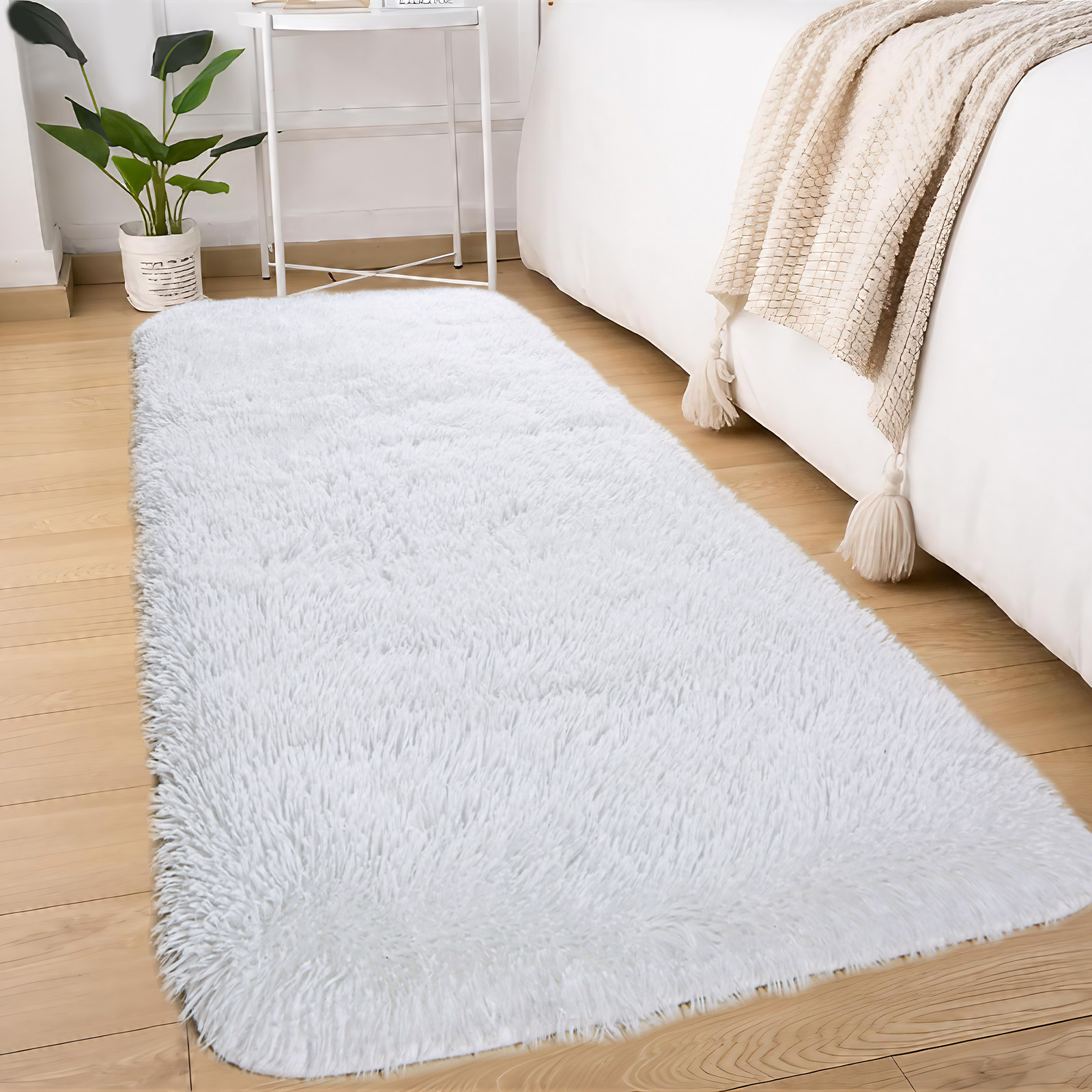 Sour Lemon Rugs Living Room, Runner rug for Bedroom, Washable Anti Slip Fluffy Rug Shaggy Soft Modern Floor Carpets Mat Beside Rugs for Kids Hallway Living Room