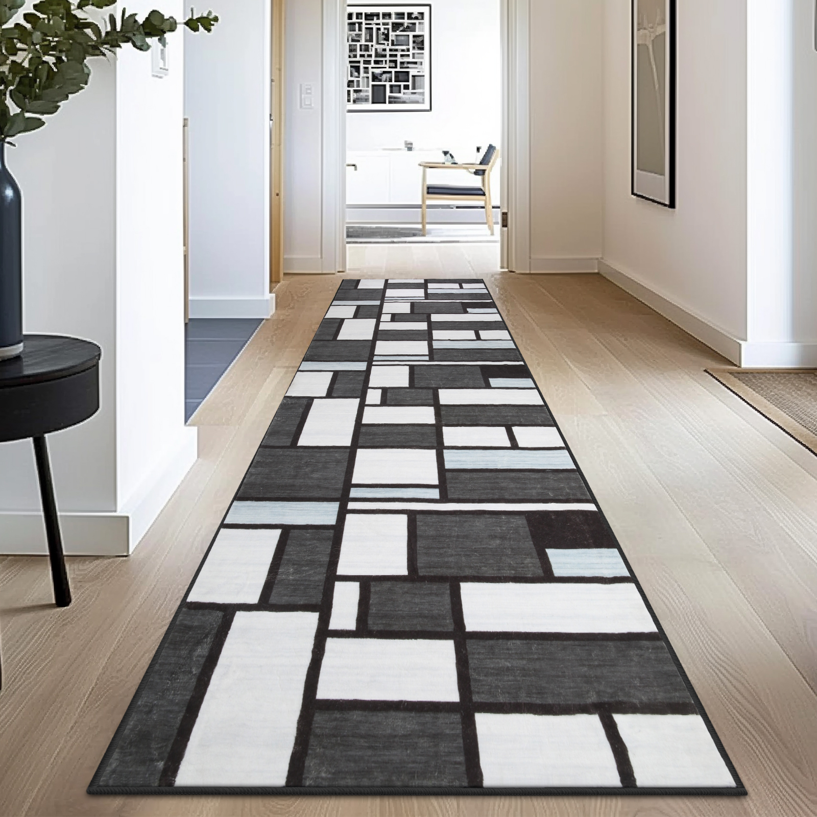 Sour Lemon Carpet Runners for Hallways, Vintage Hallway Runner Rug, Hall Runner Non Slip Kitchen Runners Washable, Long& Wide Stair Runner Short Pile Carpet Mat Area Rugs